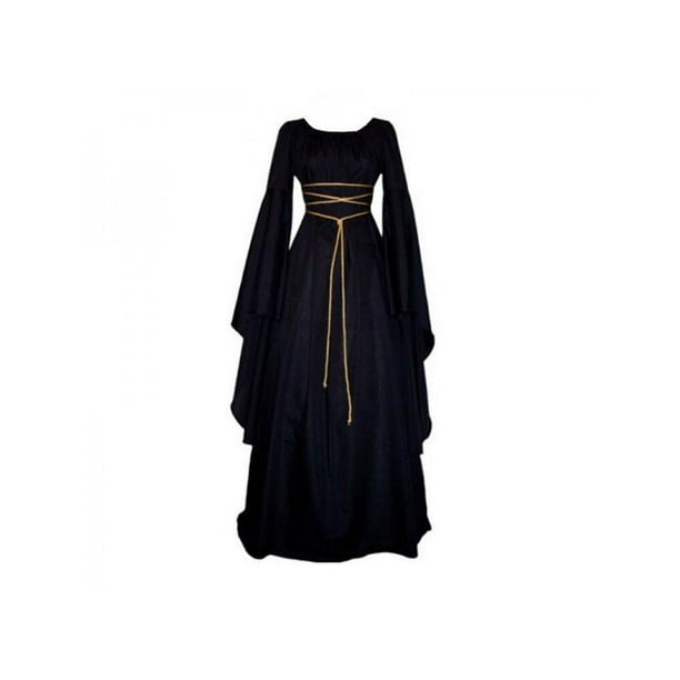 Women's Victorian Renaissance Medieval Maxi Dress Gothic Witch Christmas Costume